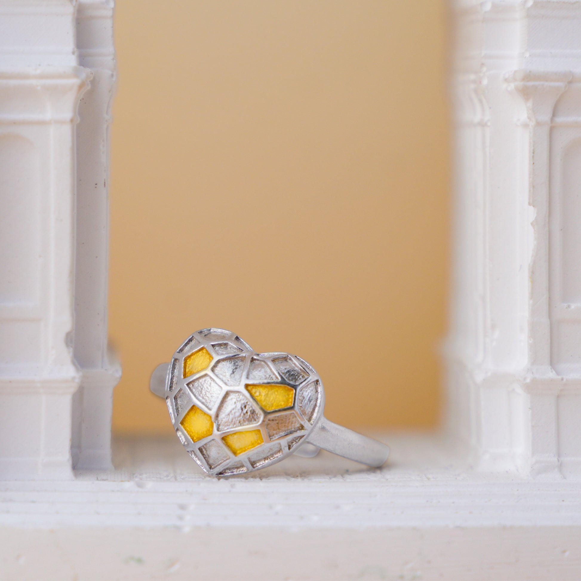 [Frozen Echo] D-POW Ice Cube Handmade Sterling Silver Adjustable Ring