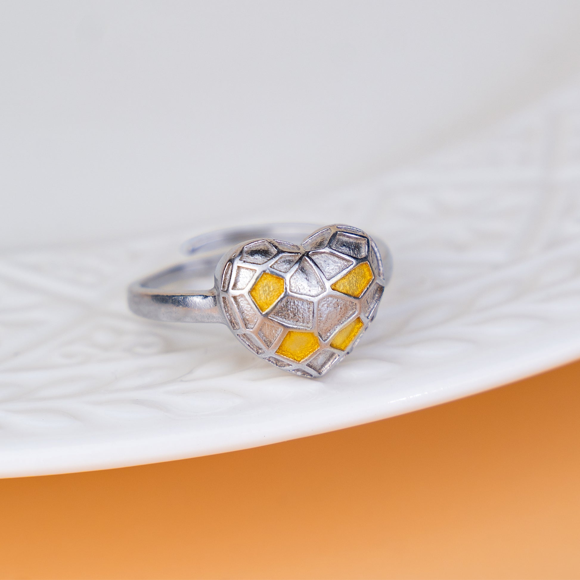 [Frozen Echo] D-POW Ice Cube Handmade Sterling Silver Adjustable Ring