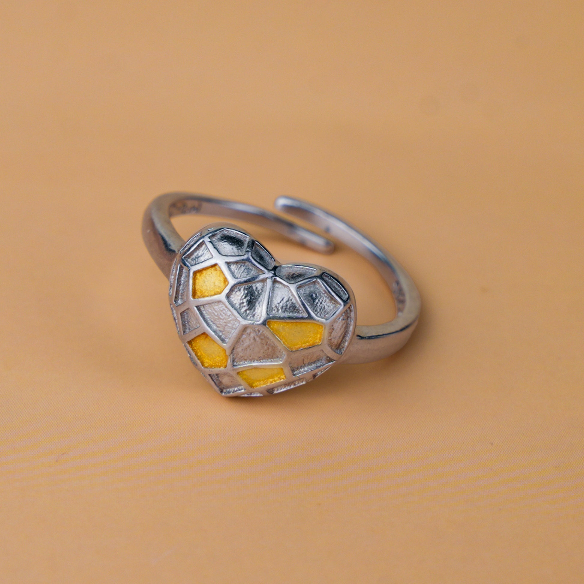 [Frozen Echo] D-POW Ice Cube Handmade Sterling Silver Adjustable Ring