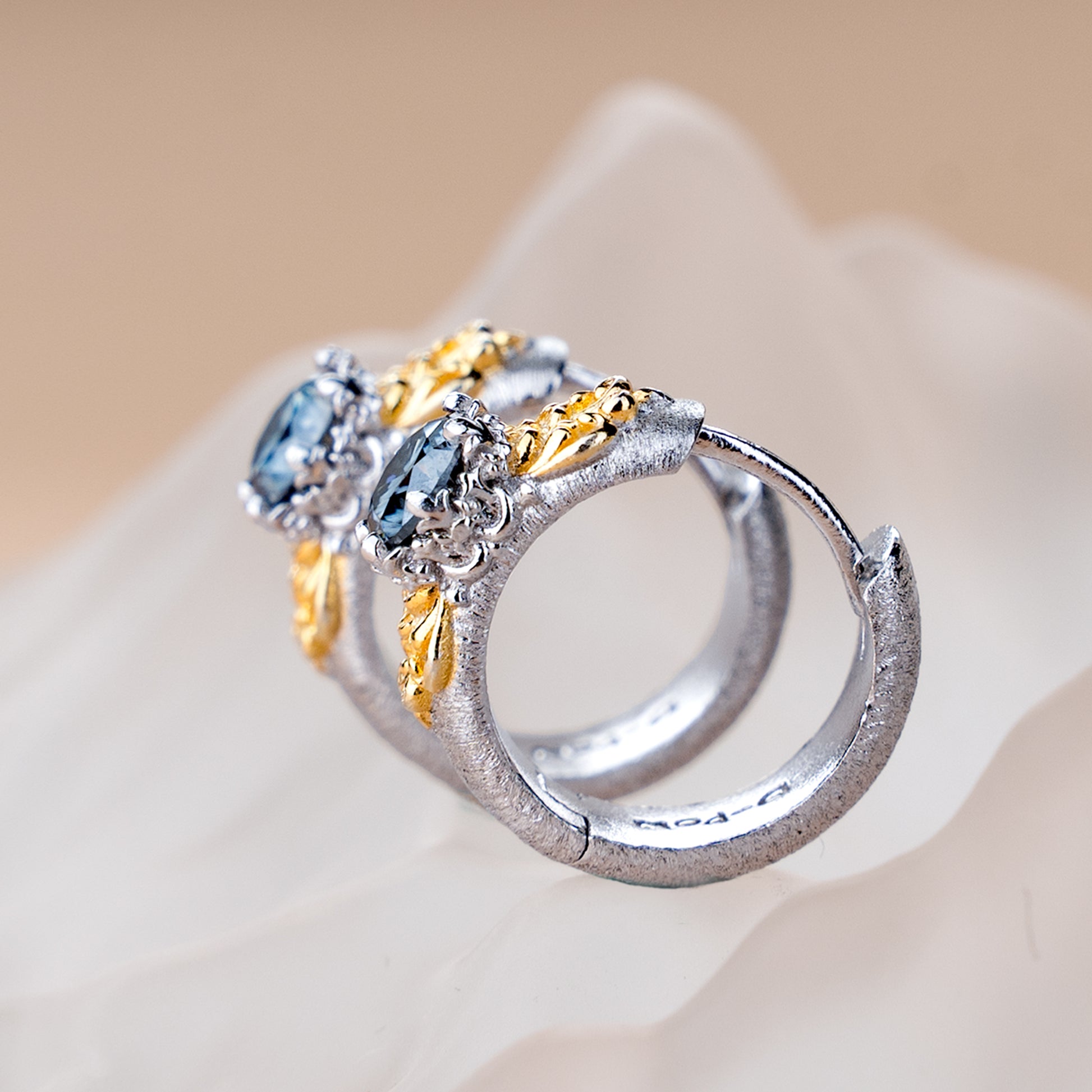 [Eternal Gleam] D-POW Moissanite Filigree Sterling Silver Ear Clips in Inspired Buccellati Style, 1 PAIR