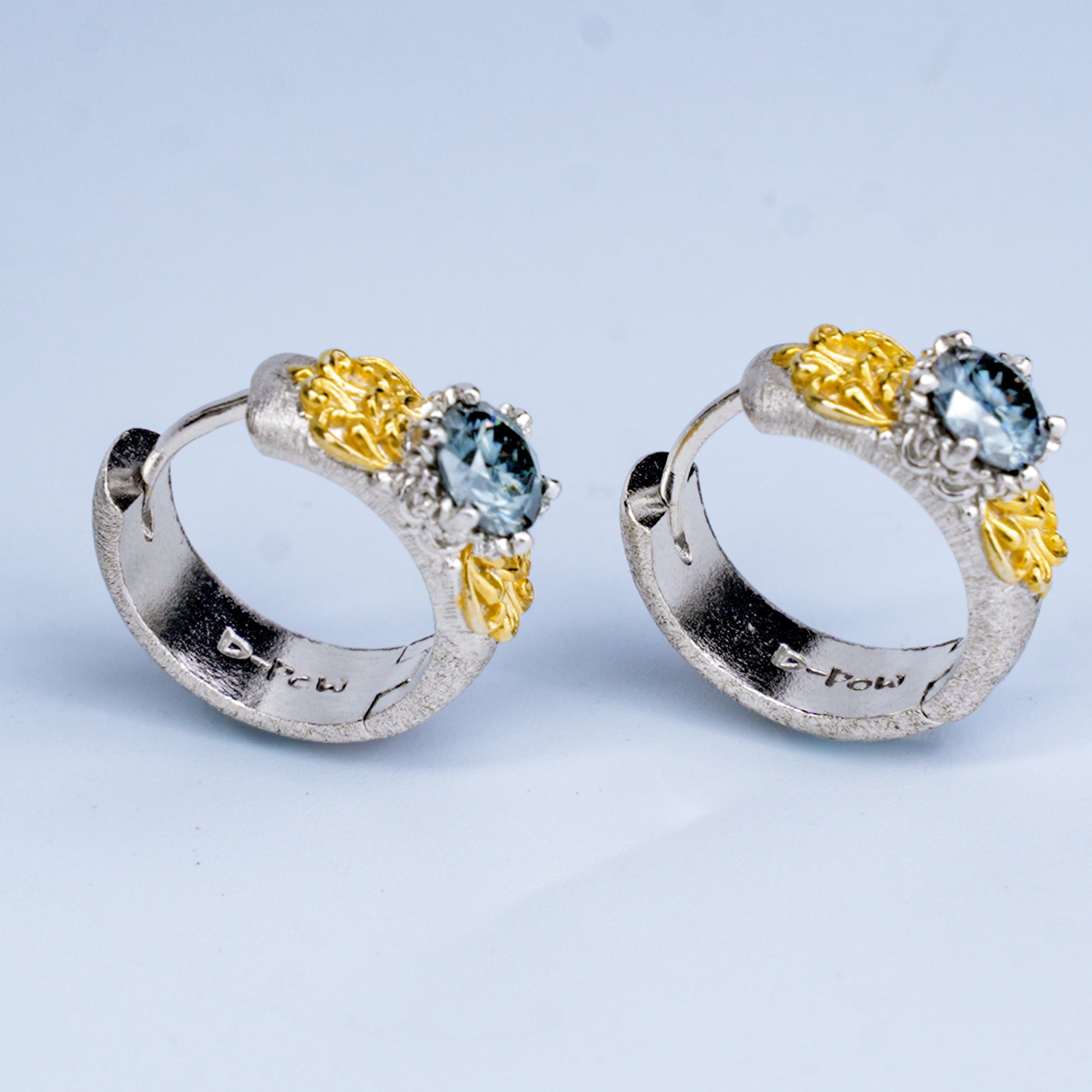 [Eternal Gleam] D-POW Moissanite Filigree Sterling Silver Ear Clips in Inspired Buccellati Style, 1 PAIR