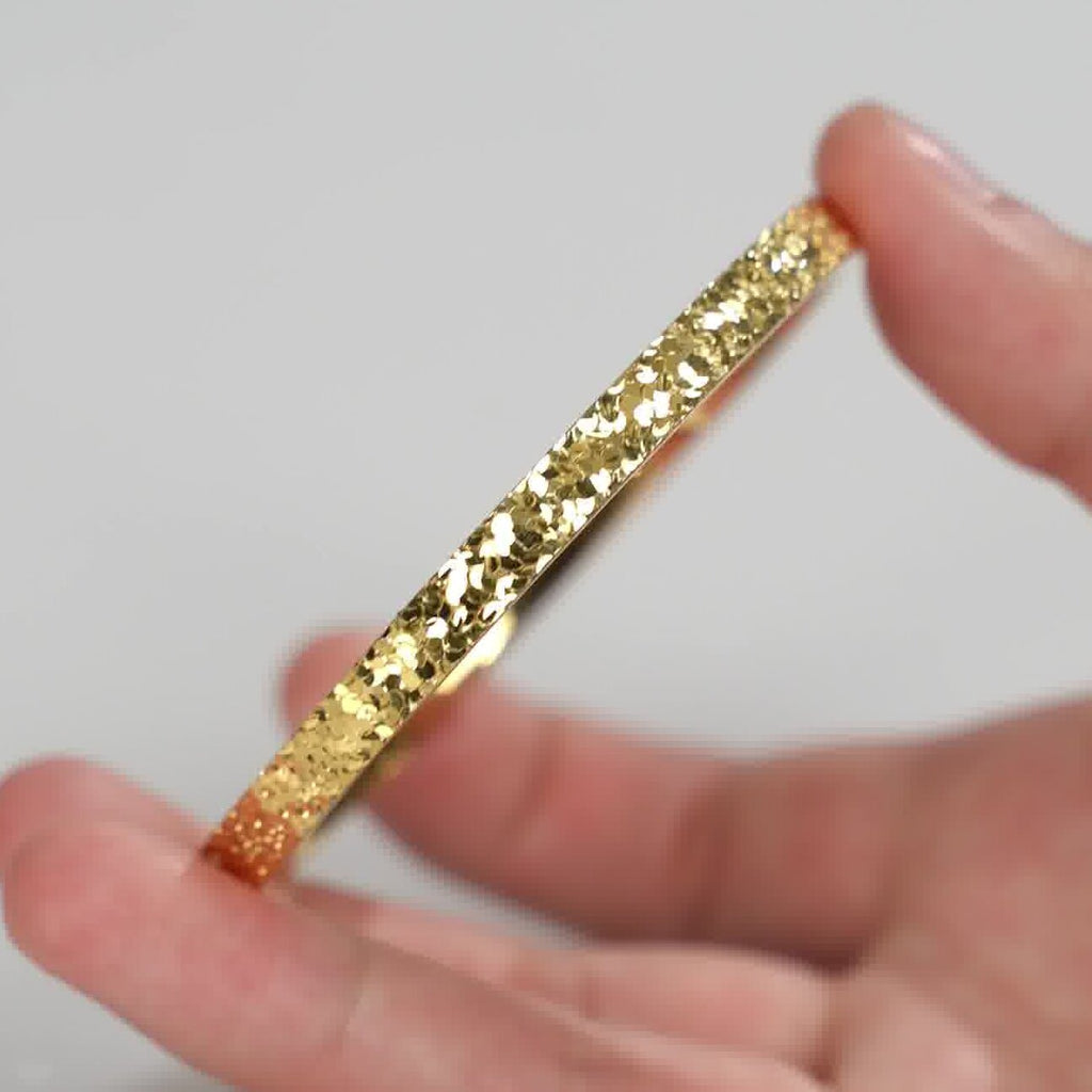 [Shatterlight Series] D-POW Hammered 999.9 Fine Silver Adjustable Cuff
