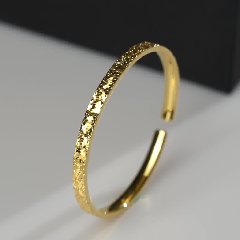 [Shatterlight Series] D-POW Hammered 999.9 Fine Silver Adjustable Cuff
