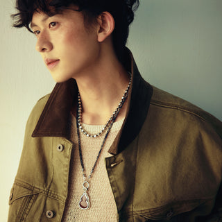 D-POW Sterling Silver Cinnabar Gourd Pendant – Antiqued Chinese Style - D-POW