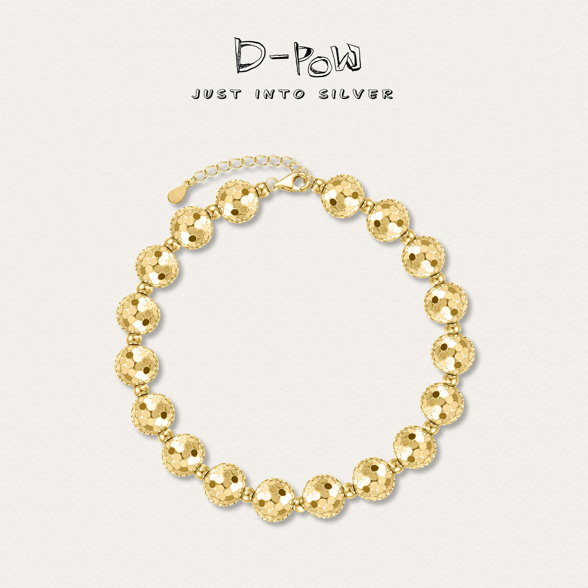 D-POW Frozen Echo Fractured Cosmos bracelet in gold, highlighting the refined craftsmanship and unique design.