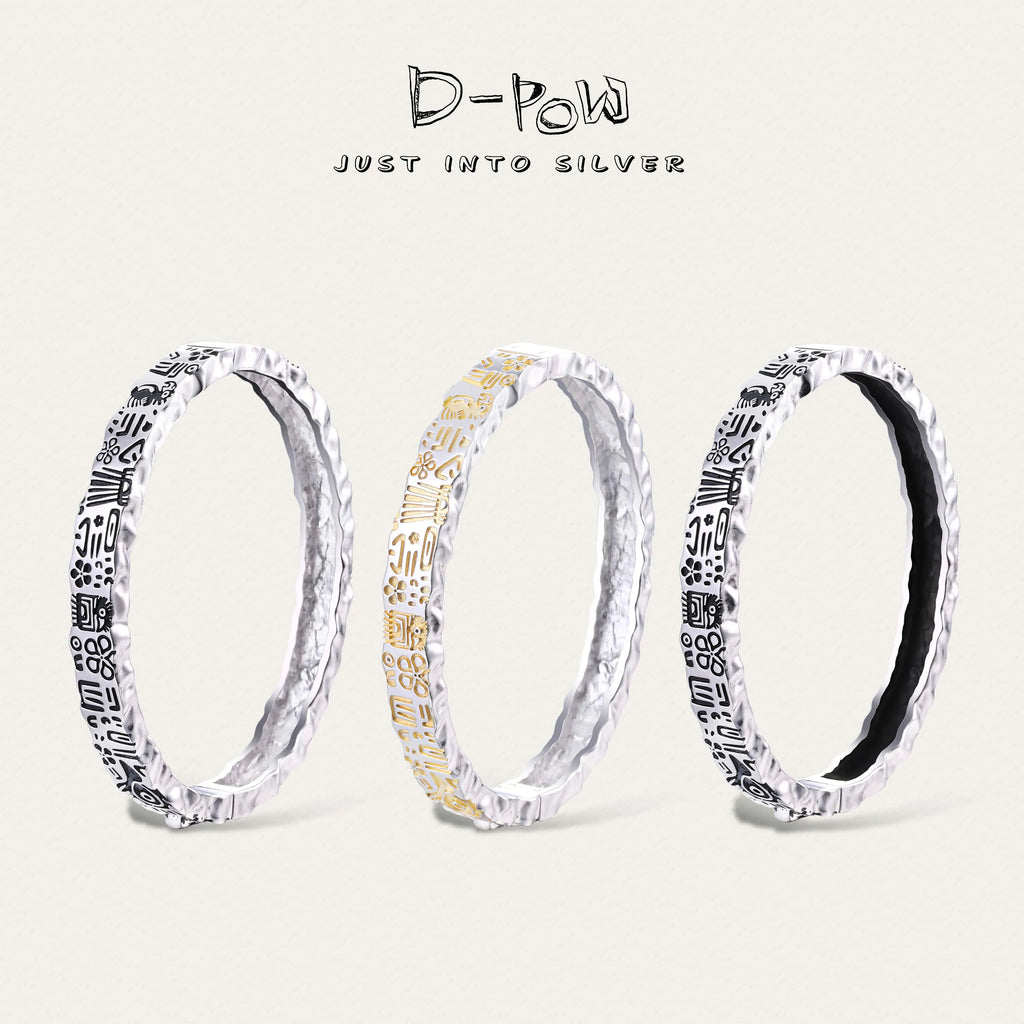 [Thunderbird Totem] D-POW Handcrafted Hammered Bangle