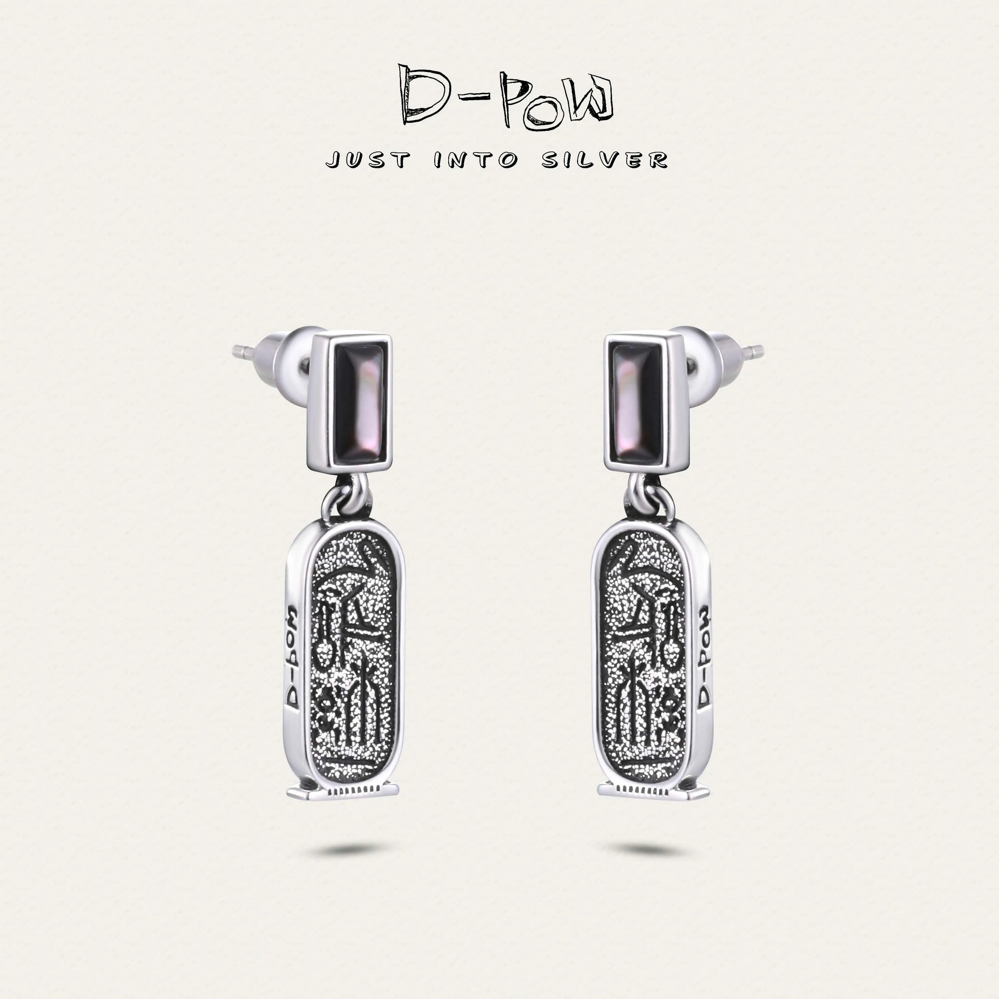 [Thunderbird Totem] D-POW Small Rectangular Earrings
