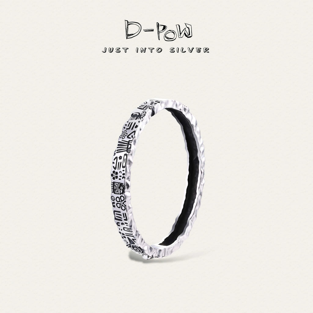 [Thunderbird Totem] D-POW Handcrafted Hammered Bangle