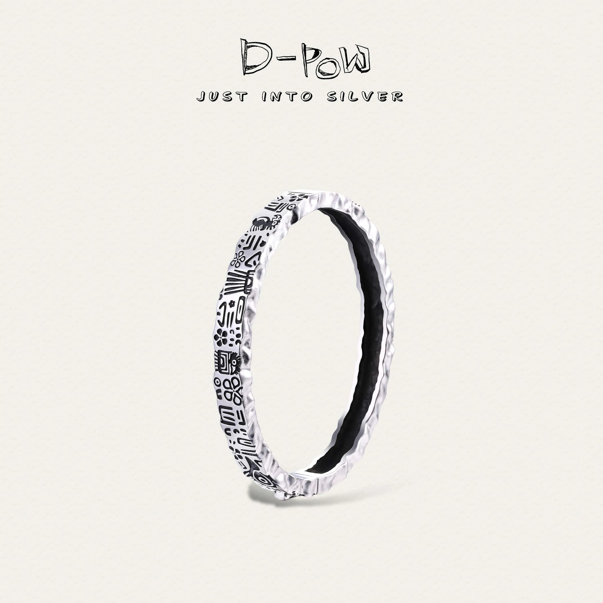 [Thunderbird Totem] D-POW Handcrafted Hammered Bangle