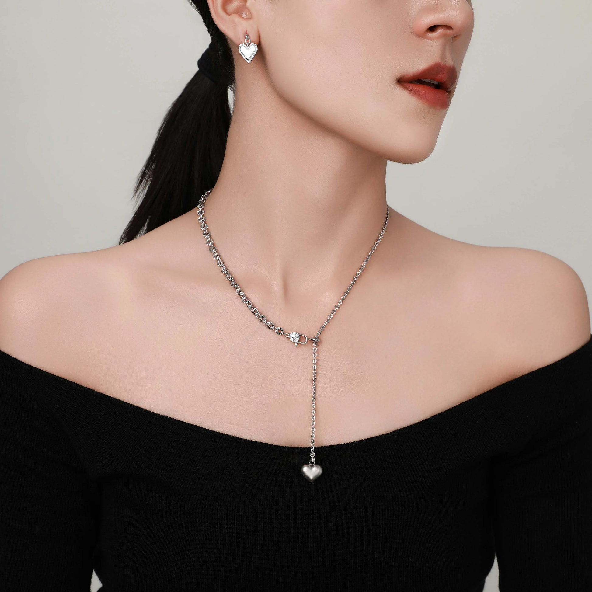 [Firework Blossom] D-POW Firework White Peach Necklace (51cm)