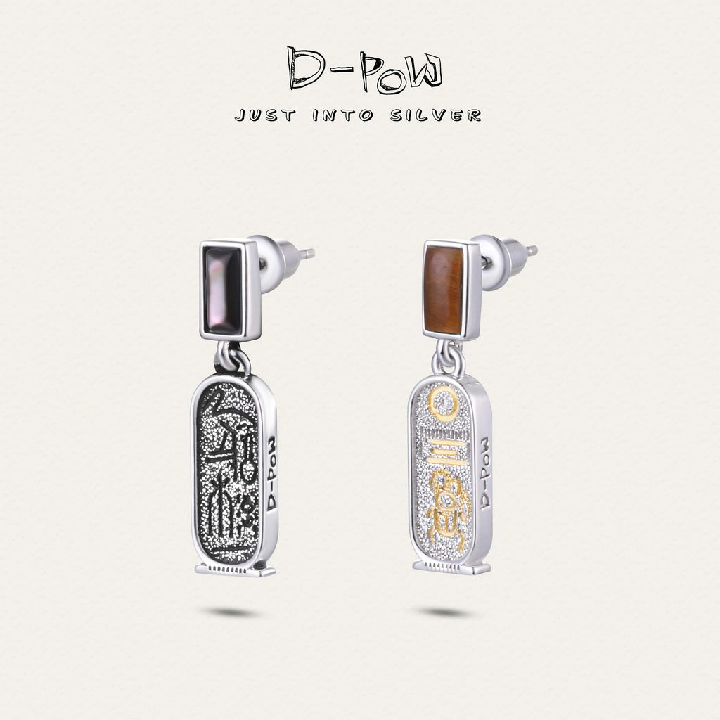 [Thunderbird Totem] D-POW Small Rectangular Earrings