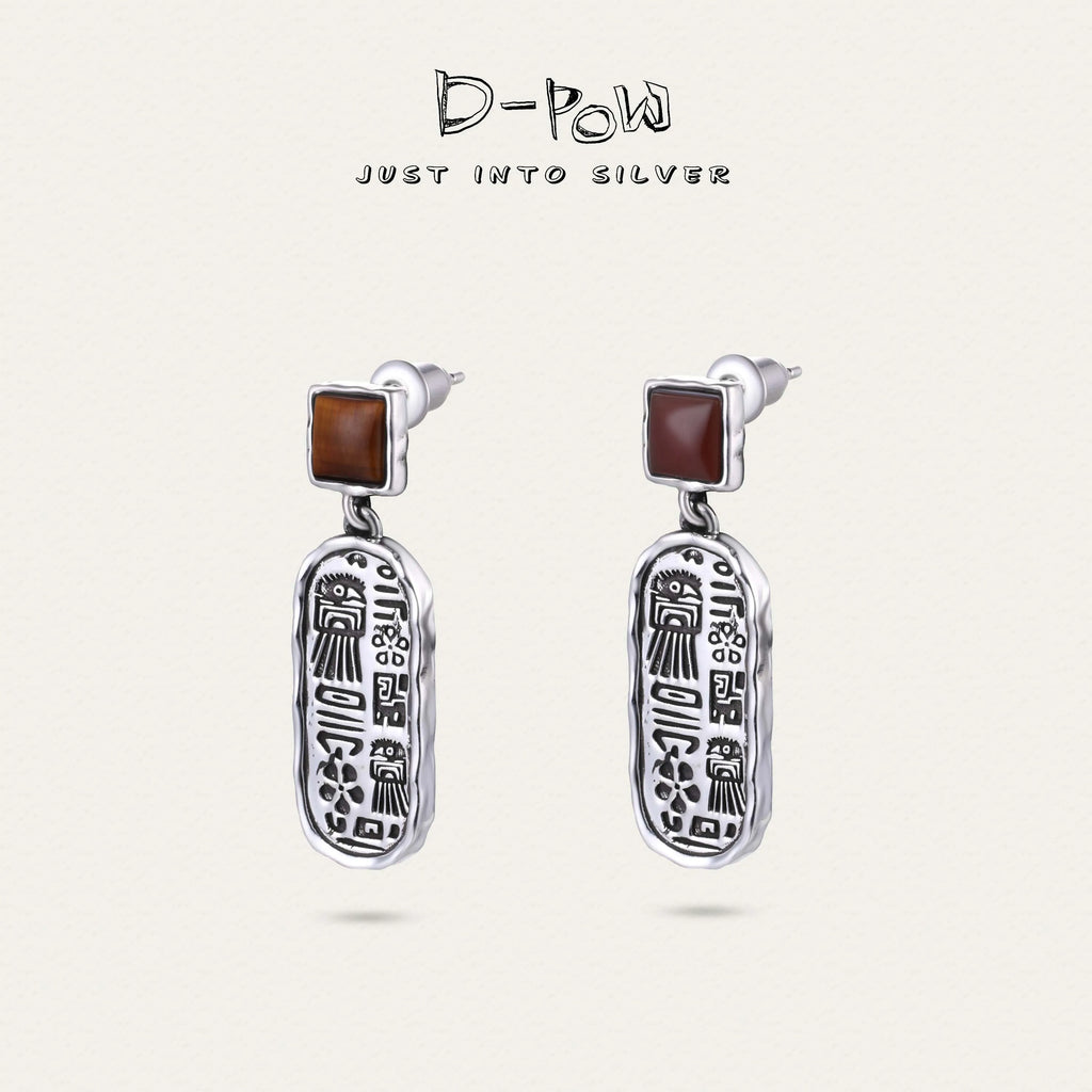 [Thunderbird Totem] D-POW Large Square Earrings