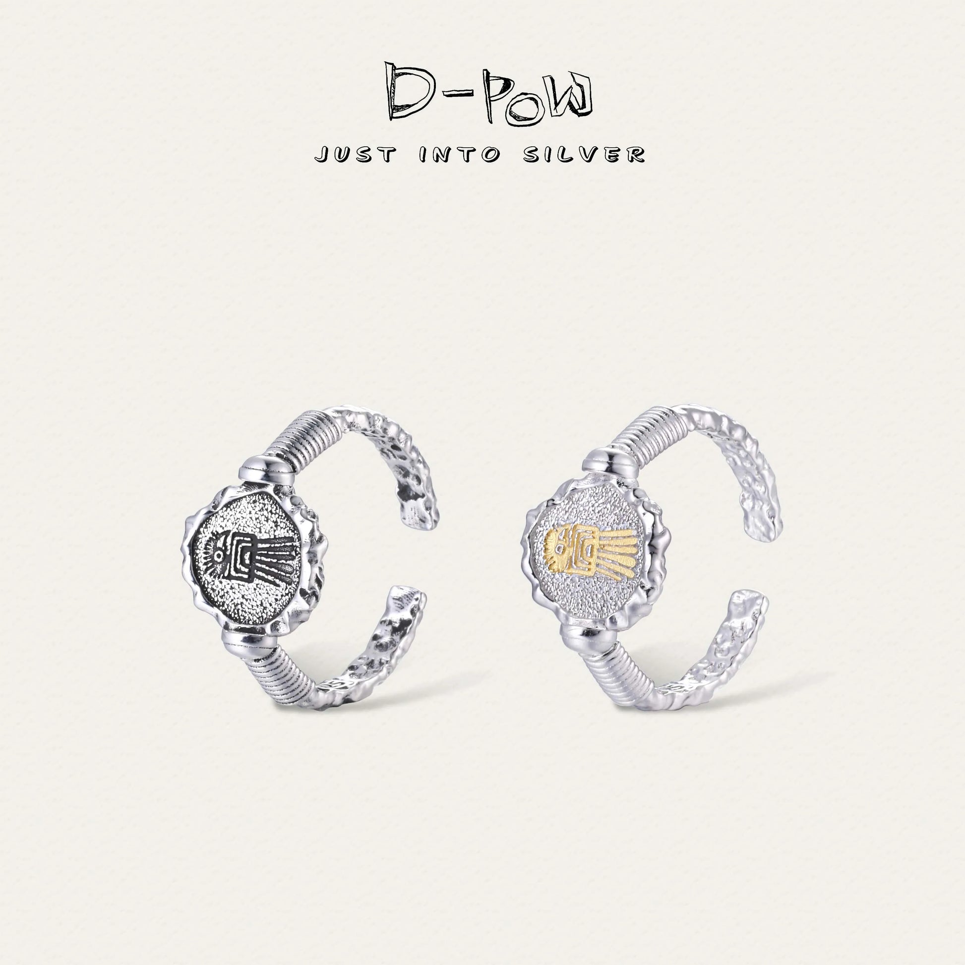 [Thunderbird Totem] D-POW Antiqued Ring