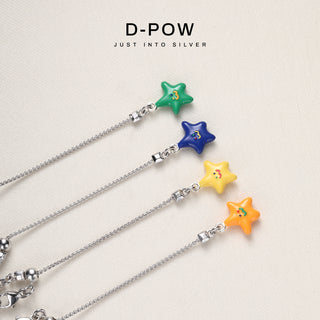 D-Pow Colorful Star Y-Drop Necklace