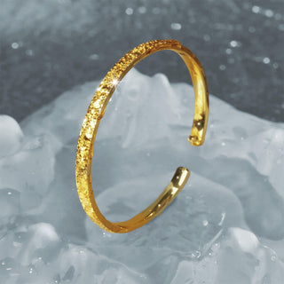 [Shatterlight Series] D-POW Hammered 999.9 Fine Silver Adjustable Cuff - D-POW