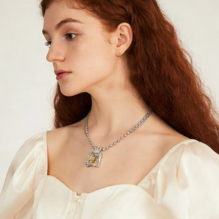 [Luminous Bloom] D-POW Luminous Bloom Medal Necklace (50cm) - D-POW