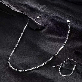 Close-up detail of the heavy craft pendant, showcasing the sharp edges and the detailed texture that adds depth and dimension to the piece.