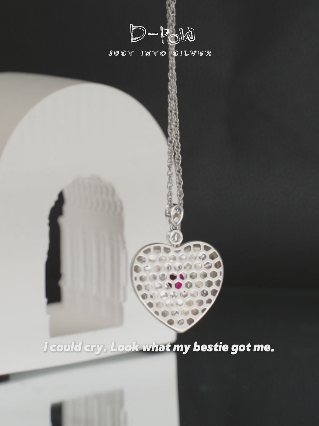 Plato's Heart | D-pow Fine Custom-Made Sterling Silver Love Necklace 49cm (19.3'')