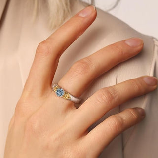 [Eternal Gleam] D-POW Handcrafted Moissanite Filigree Ring in Inspired Buccellati Style - D-POW