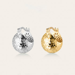 Side-by-side display of silver and gold Shattered Cosmos ear cuffs, highlighting color contrast and matching design.
