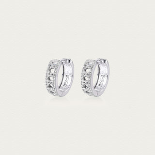 Tindall Light ear clip in sterling silver, showcasing detailed crystal lace design with a refined finish.
