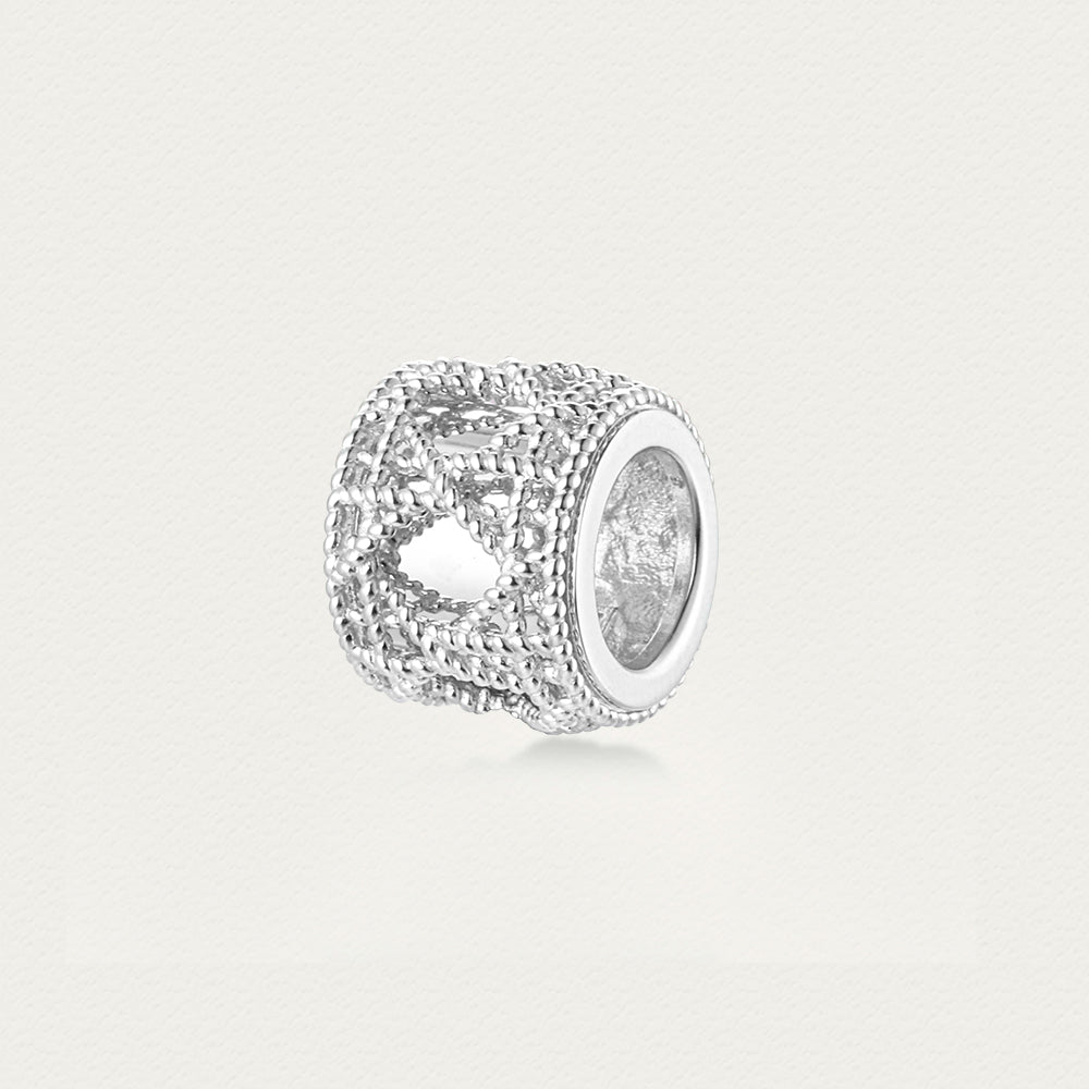 Tindall Light pendant in sterling silver, showcasing an intricate ice crystal-inspired lace pattern.